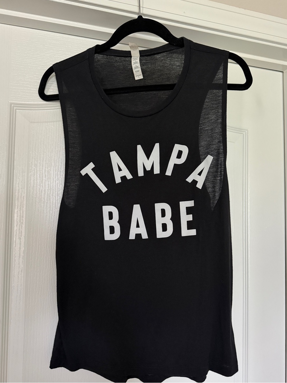 Tampa Babe Black Muscle Tank Top Large